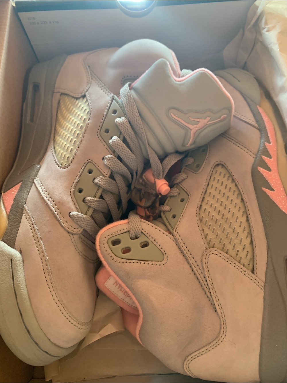 Air Jordan Women’s Retro High-Top Sneakers in Pink/Gray size 10 NWT